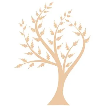 Art Tree Silhouette Stock Illustration