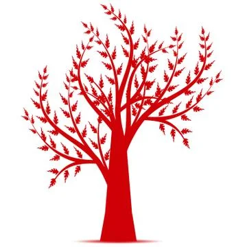 Art Tree Silhouette Stock Illustration