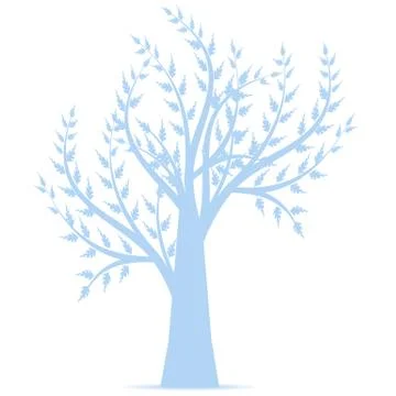 Art Tree Silhouette Stock Illustration