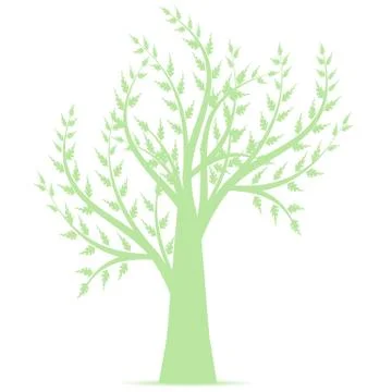 Art Tree Silhouette Stock Illustration