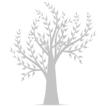 Art Tree Silhouette Stock Illustration