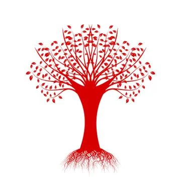 Art Tree Silhouette Stock Illustration