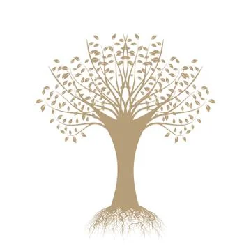 Art Tree Silhouette Stock Illustration