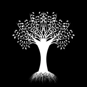 Art Tree Silhouette Stock Illustration