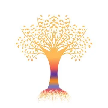 Art Tree Silhouette Stock Illustration