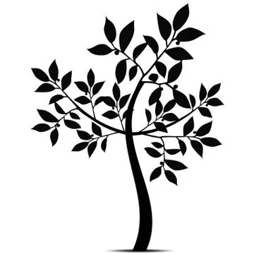 Art Tree Silhouette 스톡 일러스트