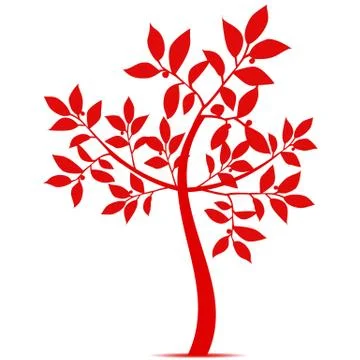 Art Tree Silhouette Stock Illustration