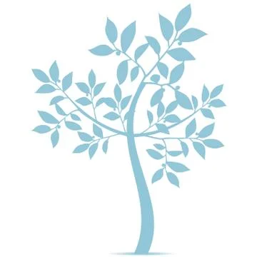 Art Tree Silhouette Stock Illustration