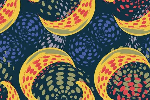 Art vector seamless pattern with Vibrant Rebellion Stock Illustration