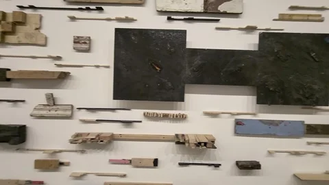 Art Wall In Ft Worth Art Museum Stock Footage 271466541