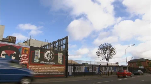 Art on wall shot Stock Footage 88055952