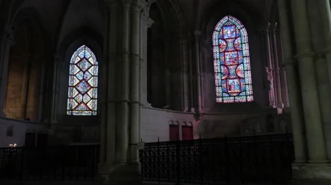Art of William the Conqueror heritage Abbey of Saint-Etienne or Mens Abbey Stock Footage 69065162