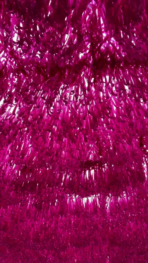 The Art of Wind: Mesmerizing Vertical Shot of Endless Flowing Pink Tassels 스톡 동영상 347080365