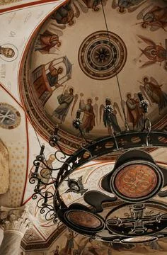 Art work in Inkerman monastery, Crimea Stock Photos