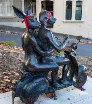 Art work title:"it takes two" by gillie and marc schattner, australia. Foto stock