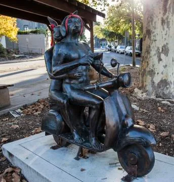 Art work title:"it takes two" by gillie and marc schattner, australia. Stock Photos
