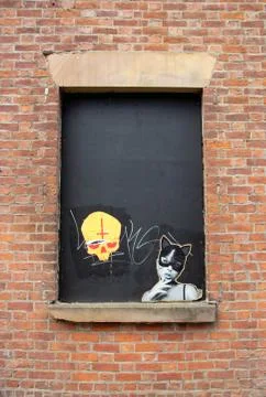 Art work window Stock Photos