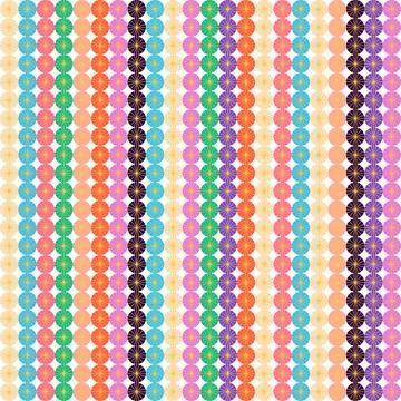 Artdeco Circus Circle Seamless Pattern Stock Illustration