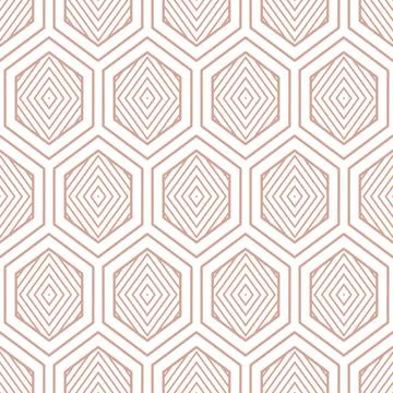 ArtDeco geometric triangle cell pattern featuring pink lines イラスト素材