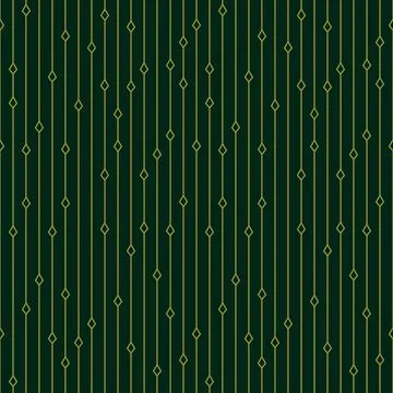 Artdeco Green Leaf Seamless Pattern Illustrazione stock