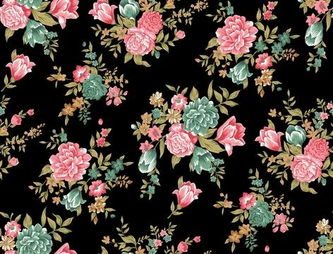 Art,Design,Fabric,Floral,Pattern,In,Flowers,Pattern,Textile,Texture 스톡 일러스트
