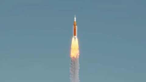 Artemis Rocket in flight 4K Stock Photos