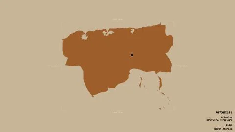 Artemisa - Cuba. Bounding box. Pattern Stock Illustration