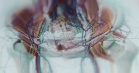 Arteries and veins passing through the pelvis Stock Footage 313623598
