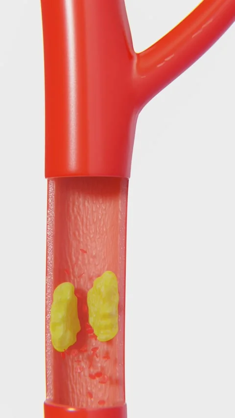 Artery Blockage visualization video in vertical format | vertical video of Stock Footage 327434779