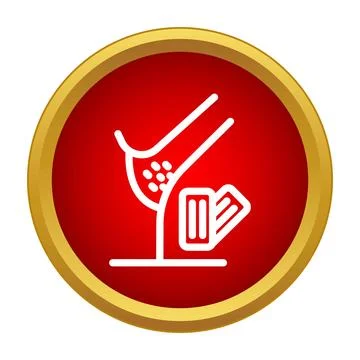 Artery narrowing blockage from high cholesterol plaque icon Stock Illustration