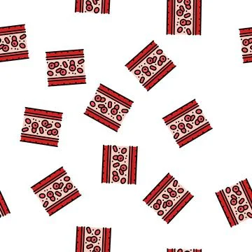 Artery vessel vector seamless pattern Stock Illustration