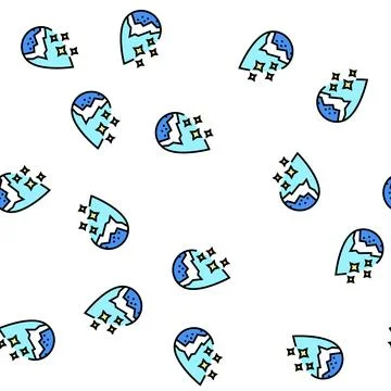 Artesian water vector seamless pattern Stock Illustration