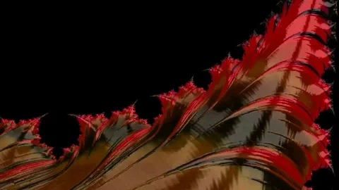 Artfully 3D rendering and animated abstract colorful fractal Stock Footage 120638548