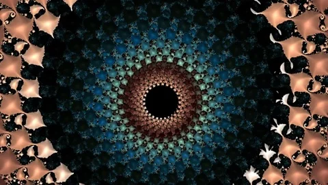 Artfully 3D rendering and animated abstract colorful fractal Stock Footage 120638562
