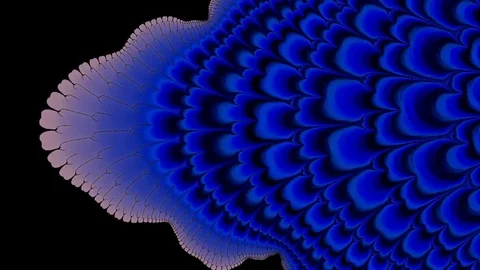 Artfully 3D rendering and animated abstract colorful fractal Stock Footage 123103185