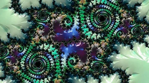 Artfully 3D rendering and animated abstract colorful fractal Stock Footage 123103186