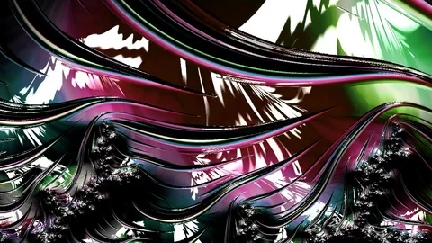 Artfully 3D rendering and animated abstract colorful fractal Stock Footage 123103413