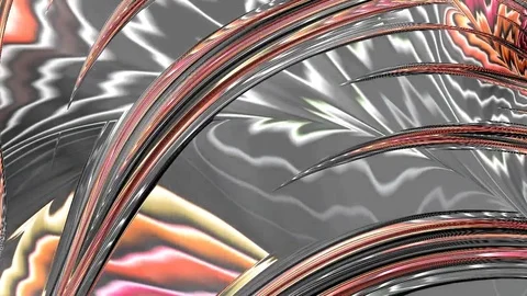 Artfully 3D rendering and animated abstract colorful fractal Stock Footage 123103651