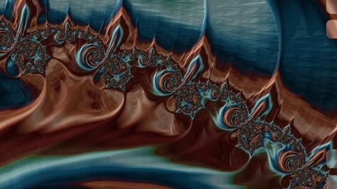 Artfully 3D rendering and animated abstract colorful fractal Stock Footage 123103676