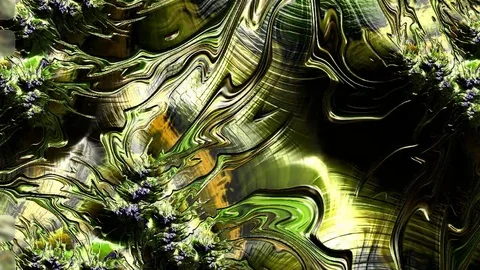 Artfully 3D rendering and animated abstract colorful fractal Stock Footage 123104023