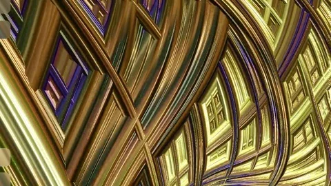 Artfully 3D rendering and animated abstract colorful fractal Stock Footage 123104029