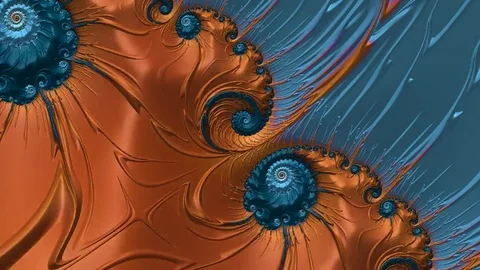 Artfully 3D rendering and animated abstract colorful fractal Stock Footage 123104037