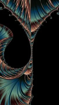 Artfully 3D rendering fractal background Stock Illustration