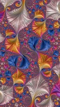 Artfully 3D rendering fractal background 스톡 일러스트