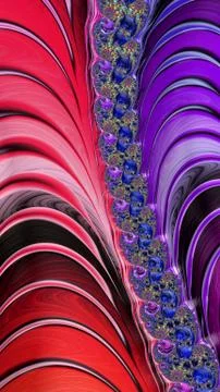 Artfully 3D rendering fractal background Stock Illustration