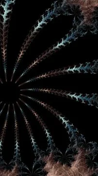 Artfully 3D rendering fractal background Stock Illustration