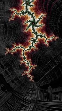 Artfully 3D rendering fractal background Stock Illustration