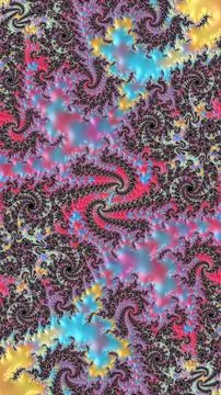 Artfully 3D rendering fractal background Illustrazione stock