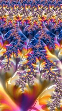 Artfully 3D rendering fractal background Stock Illustration