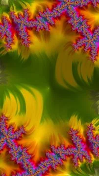 Artfully 3D rendering fractal background Stock Illustration